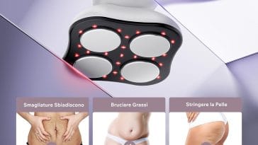 Pistola per massaggio anticellulite professionale Depsoul 3-in-1 con testine intercambiabili e funzione termica