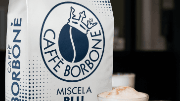 Caffè Borbone in grani Miscela Blu 1 kg con tazza e macchina espresso