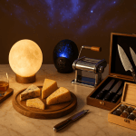 Cosa regalare a chi ha tutto - 50 idee regalo originali per uomo donna con prodotti di lusso e gadget unici disposti elegantemente