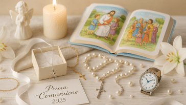 Regali comunione 2025: collana argento, bracciale oro, rosario e bibbia per bambini - idee originali Prima Comunione
