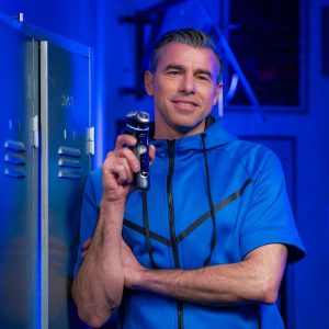 Rasoio elettrico Philips Serie 3000 Wet & Dry, un'idea regalo utile per la cura della barba.